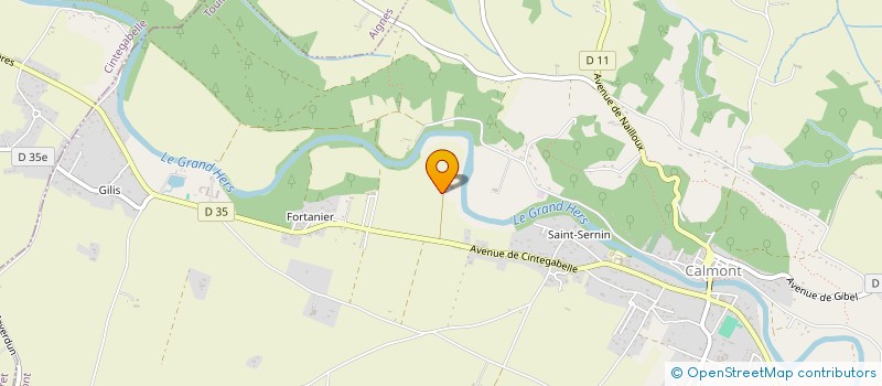 localisation de l'entreprise MADAME CLAUDINE LAFFARGUE  CALMONT