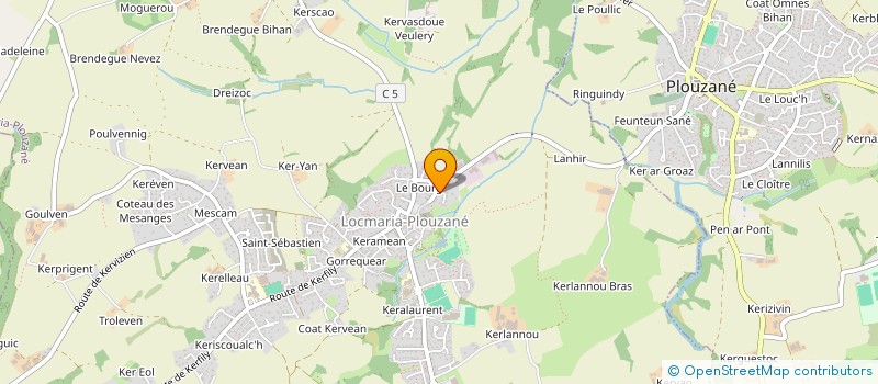 localisation de l'entreprise MADAME CLAUDINE LAINE  LOCMARIA-PLOUZANE
