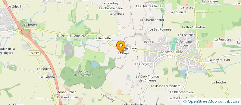 localisation de l'entreprise MADAME CLAUDINE LAMOUREUX à HEDE-BAZOUGES