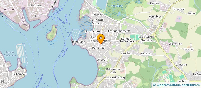 localisation de l'entreprise MADAME CLAUDINE LE BELLOUR  LOCMIQUELIC