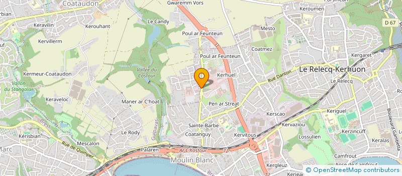 localisation de l'entreprise MADAME CLAUDINE LE COEUR  LE RELECQ-KERHUON