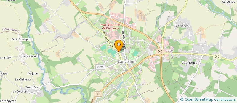 localisation de l'entreprise MADAME CLAUDINE LE GUERN  LANVOLLON