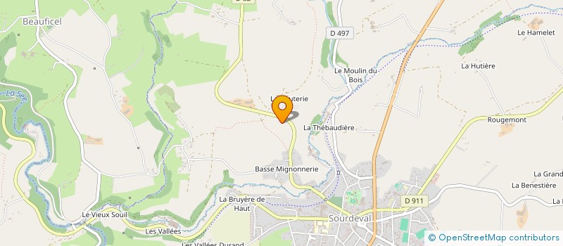 localisation de l'entreprise MADAME CLAUDINE LEMONNIER à SOURDEVAL