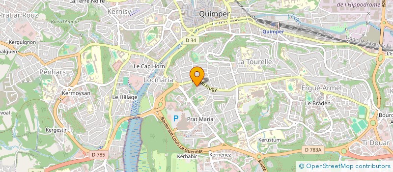 localisation de l'entreprise MADAME CLAUDINE LESSARD à QUIMPER