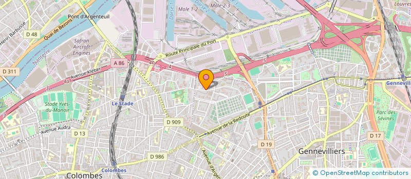 localisation de l'entreprise MADAME CLAUDINE MARTIN  ASNIERES-SUR-SEINE