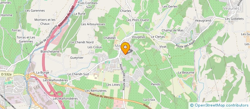 localisation de l'entreprise MADAME CLAUDINE MARTINEZ à MERCUROL-VEAUNES