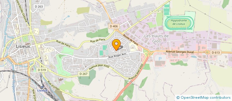 localisation de l'entreprise MADAME CLAUDINE MATHIEUX à LISIEUX