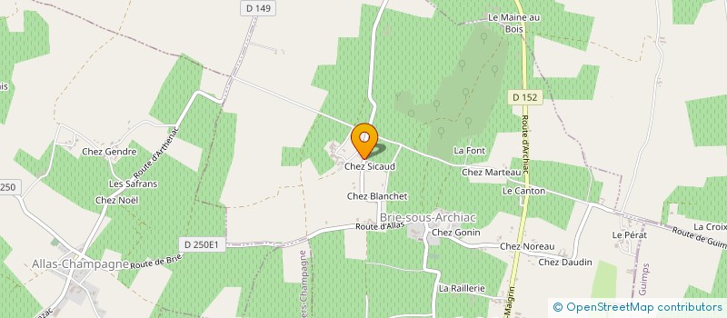localisation de l'entreprise MADAME CLAUDINE MIMOLLE à BRIE-SOUS-ARCHIAC