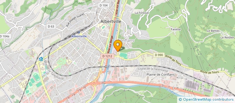 localisation de l'entreprise MADAME CLAUDINE MIZZON  ALBERTVILLE