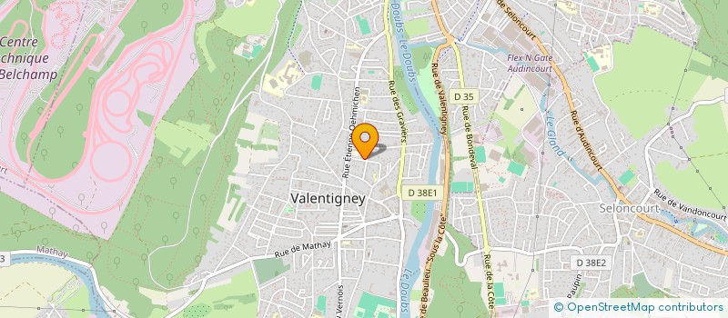 localisation de l'entreprise MADAME CLAUDINE MOLLIER  VALENTIGNEY