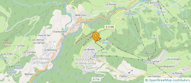 localisation de l'entreprise MADAME CLAUDINE MONGELLAZ à NOTRE-DAME-DE-BELLECOMBE