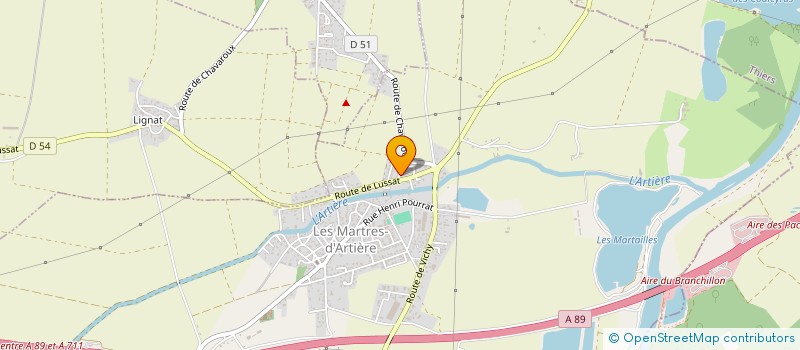 localisation de l'entreprise MADAME CLAUDINE MORLET  LES MARTRES-D'ARTIERE