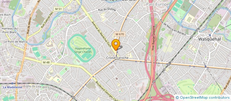 localisation de l'entreprise MADAME CLAUDINE MOURAUX à MARCQ-EN-BARŒUL