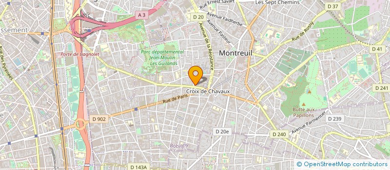 localisation de l'entreprise MADAME CLAUDINE NARD  MONTREUIL