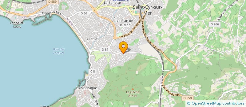localisation de l'entreprise MADAME CLAUDINE NOT à SAINT-CYR-SUR-MER