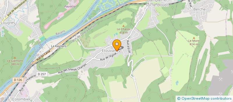 localisation de l'entreprise MADAME CLAUDINE PARDONNET à LONGEVELLE-SUR-DOUBS