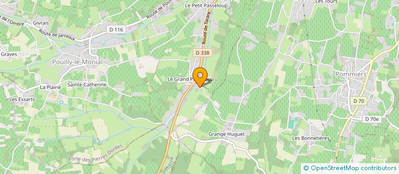 localisation de l'entreprise MADAME CLAUDINE PERRET à PORTE-DES-PIERRES-DOREES