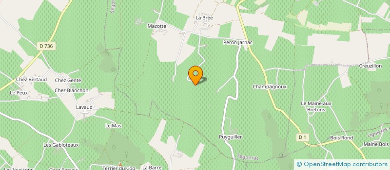 localisation de l'entreprise MADAME CLAUDINE PERRIER à SEGONZAC