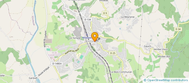 localisation de l'entreprise MADAME CLAUDINE PEYSSONNERIE à ALLASSAC
