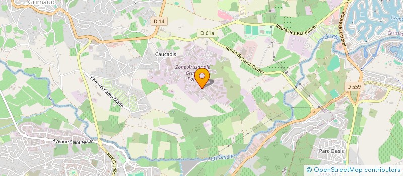localisation de l'entreprise MADAME CLAUDINE PONS à GRIMAUD