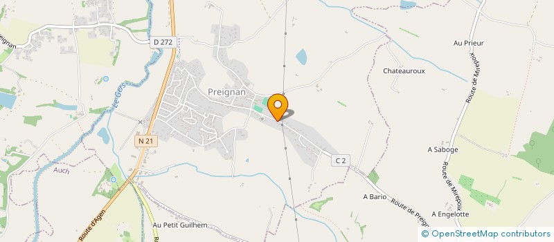 localisation de l'entreprise MADAME CLAUDINE PORCET  PREIGNAN