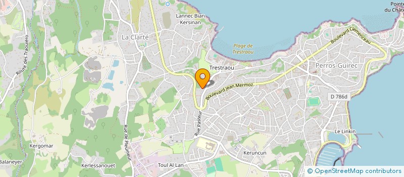 localisation de l'entreprise MADAME CLAUDINE PRIGENT  PERROS-GUIREC