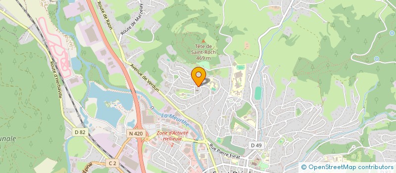 localisation de l'entreprise MADAME CLAUDINE RACHEBOEUF  SAINT-DIE-DES-VOSGES