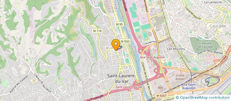 localisation de l'entreprise MADAME CLAUDINE RAYMOND à SAINT-LAURENT-DU-VAR