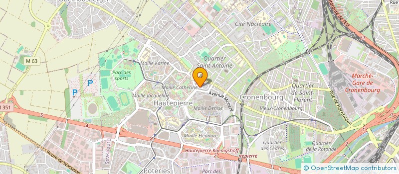 localisation de l'entreprise MADAME CLAUDINE REGNIER  STRASBOURG