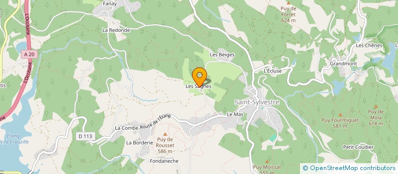 localisation de l'entreprise MADAME CLAUDINE REYNAUD  SAINT-SYLVESTRE