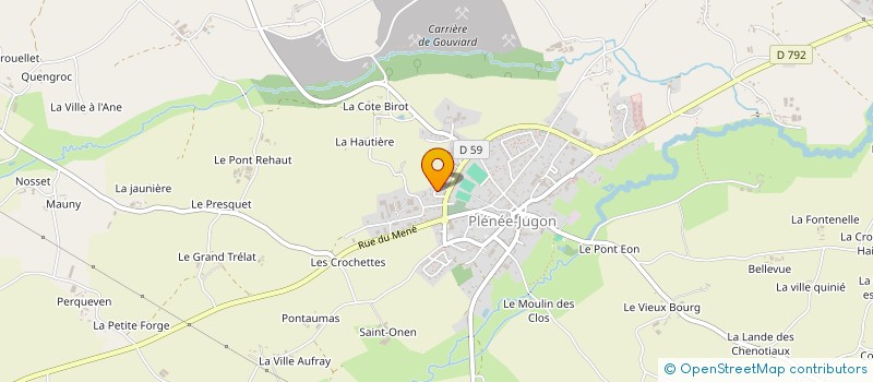 localisation de l'entreprise MADAME CLAUDINE ROSE  PLENEE-JUGON