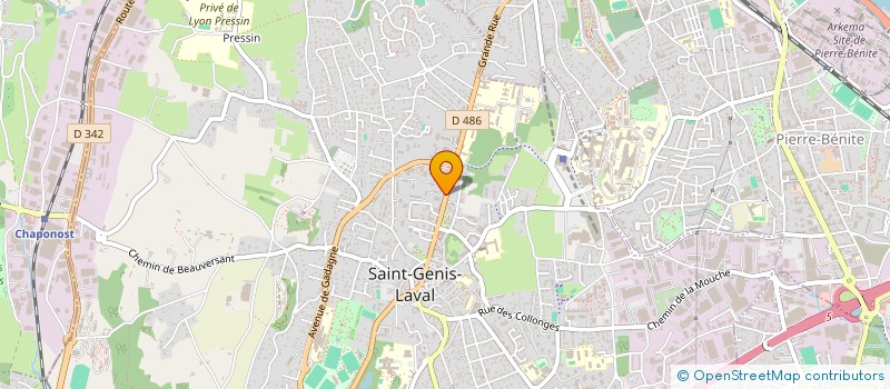 localisation de l'entreprise MADAME CLAUDINE ROUDIL à SAINT-GENIS-LAVAL