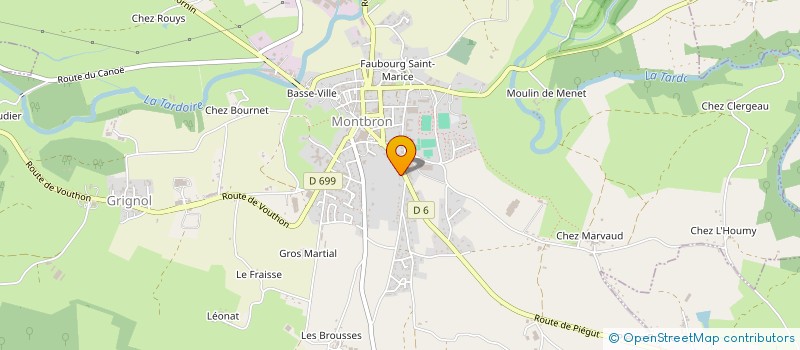 localisation de l'entreprise MADAME CLAUDINE ROUGERIE à MONTBRON