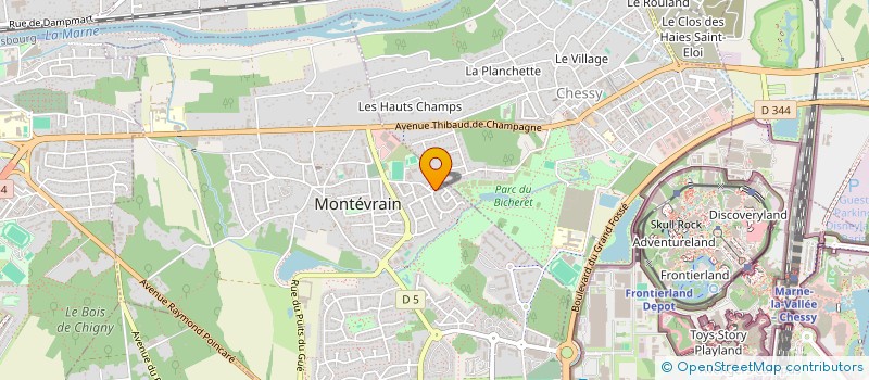 localisation de l'entreprise MADAME CLAUDINE SAINT GIRONS à MONTEVRAIN