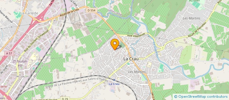 localisation de l'entreprise MADAME CLAUDINE TEMMERIER  LA CRAU