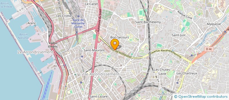 localisation de l'entreprise MADAME CLAUDINE TEMPIER à MARSEILLE