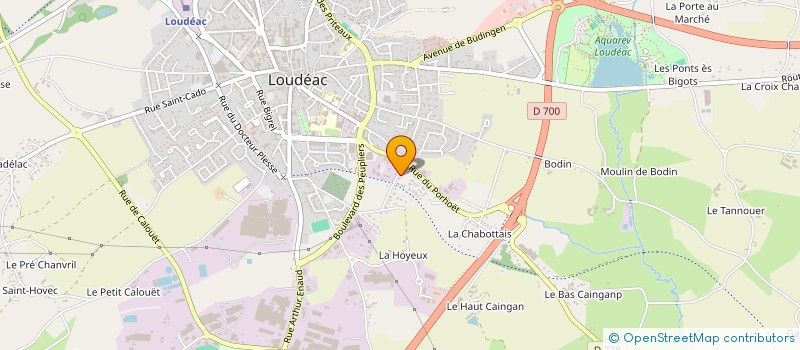 localisation de l'entreprise MADAME CLAUDINE VALLEE à LOUDEAC