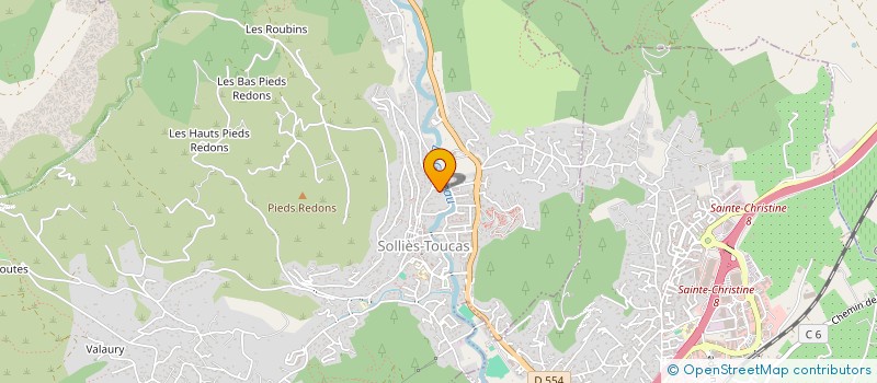 localisation de l'entreprise MADAME CLAUDINE VOLPIN  SOLLIES-TOUCAS