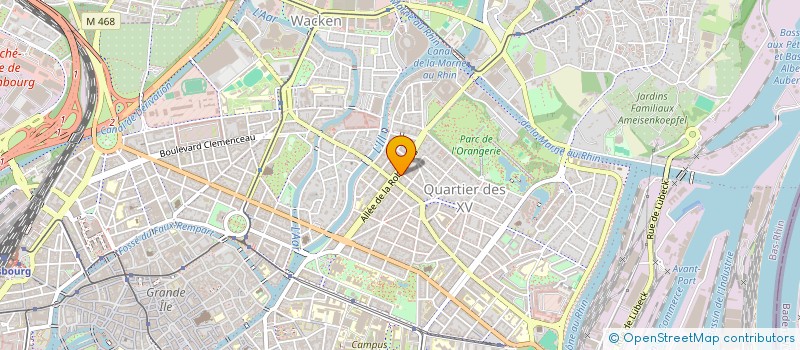 localisation de l'entreprise MADAME CLAUDINE WIENER à STRASBOURG