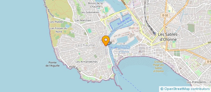 localisation de l'entreprise MADAME CLAUDINE WOLF à LES SABLES D'OLONNE