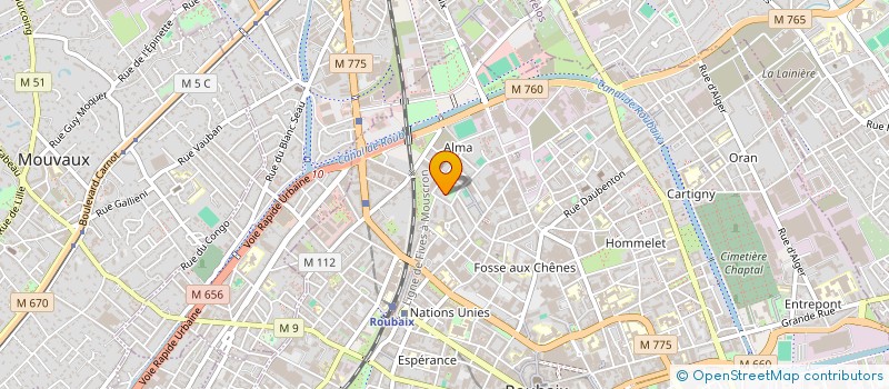 localisation de l'entreprise MADAME CLAVERN BERNARD  ROUBAIX