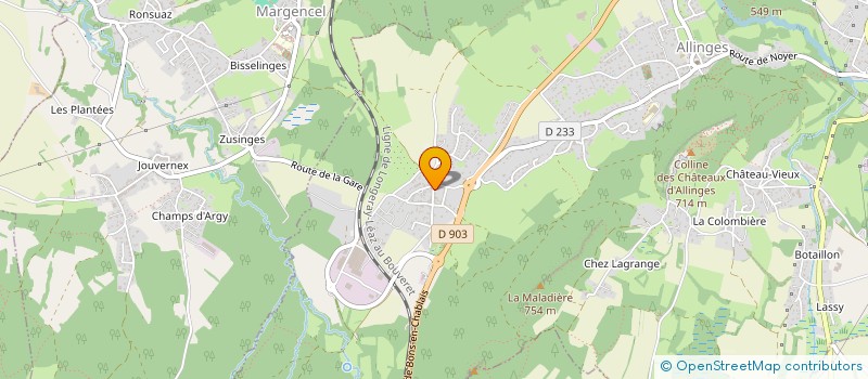 localisation de l'entreprise MADAME CLELIA FAIVRE  ALLINGES