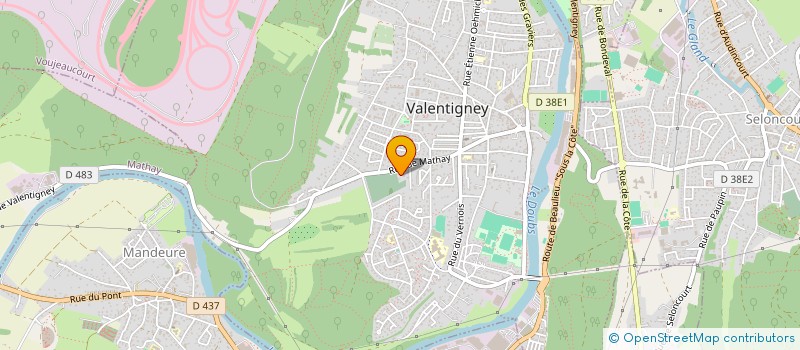 localisation de l'entreprise MADAME CLELIA FRELAT  VALENTIGNEY