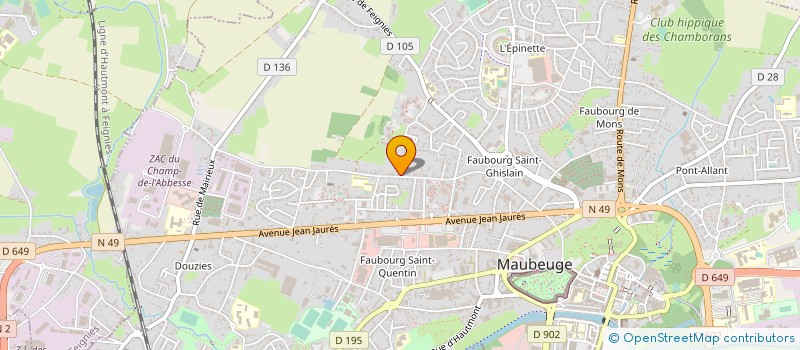 localisation de l'entreprise MADAME CLELIA HARBONNIER  MAUBEUGE