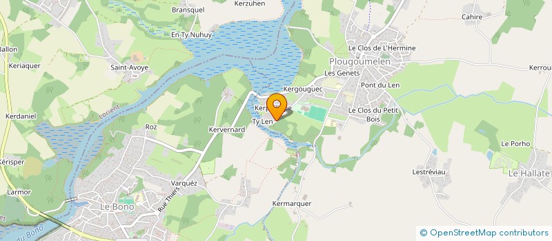 localisation de l'entreprise MADAME CLELIE ROY  PLOUGOUMELEN