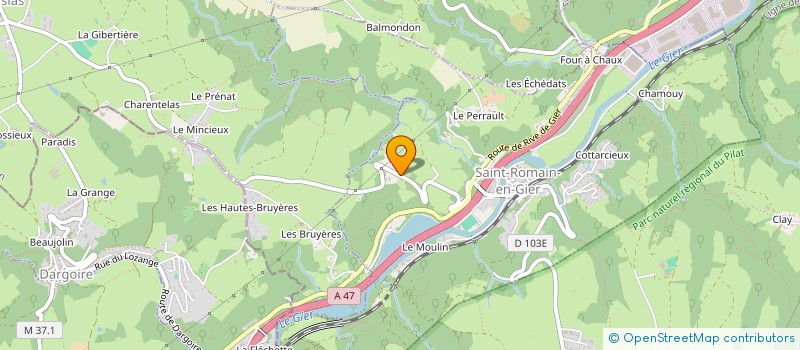 localisation de l'entreprise MADAME CLEMENCE BET à SAINT-ROMAIN-EN-GIER