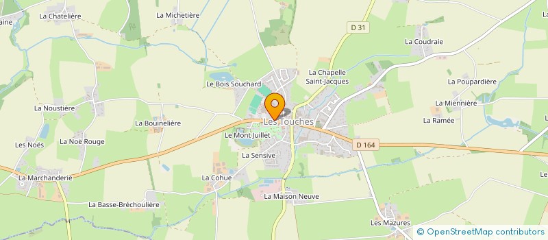 localisation de l'entreprise MADAME CLEMENCE BOMME  LES TOUCHES