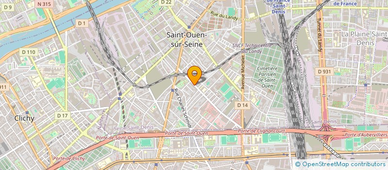 localisation de l'entreprise MADAME CLEMENCE COUROT à SAINT-OUEN-SUR-SEINE