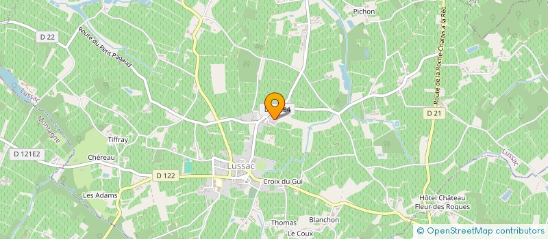 localisation de l'entreprise MADAME CLEMENCE GABARROS à LUSSAC
