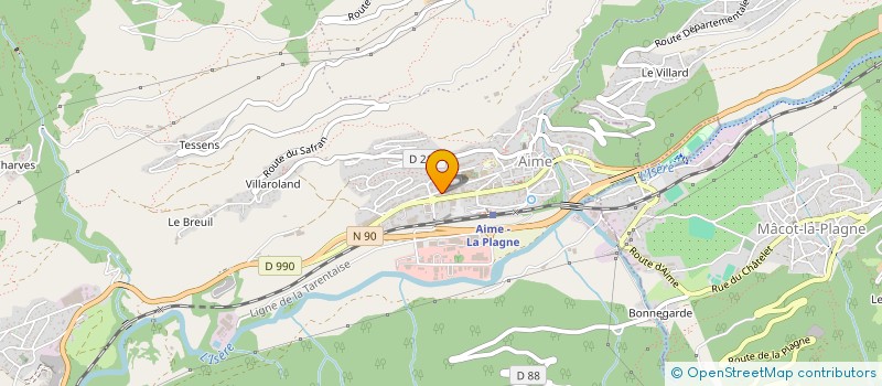 localisation de l'entreprise MADAME CLEMENCE GIRARD  AIME-LA-PLAGNE